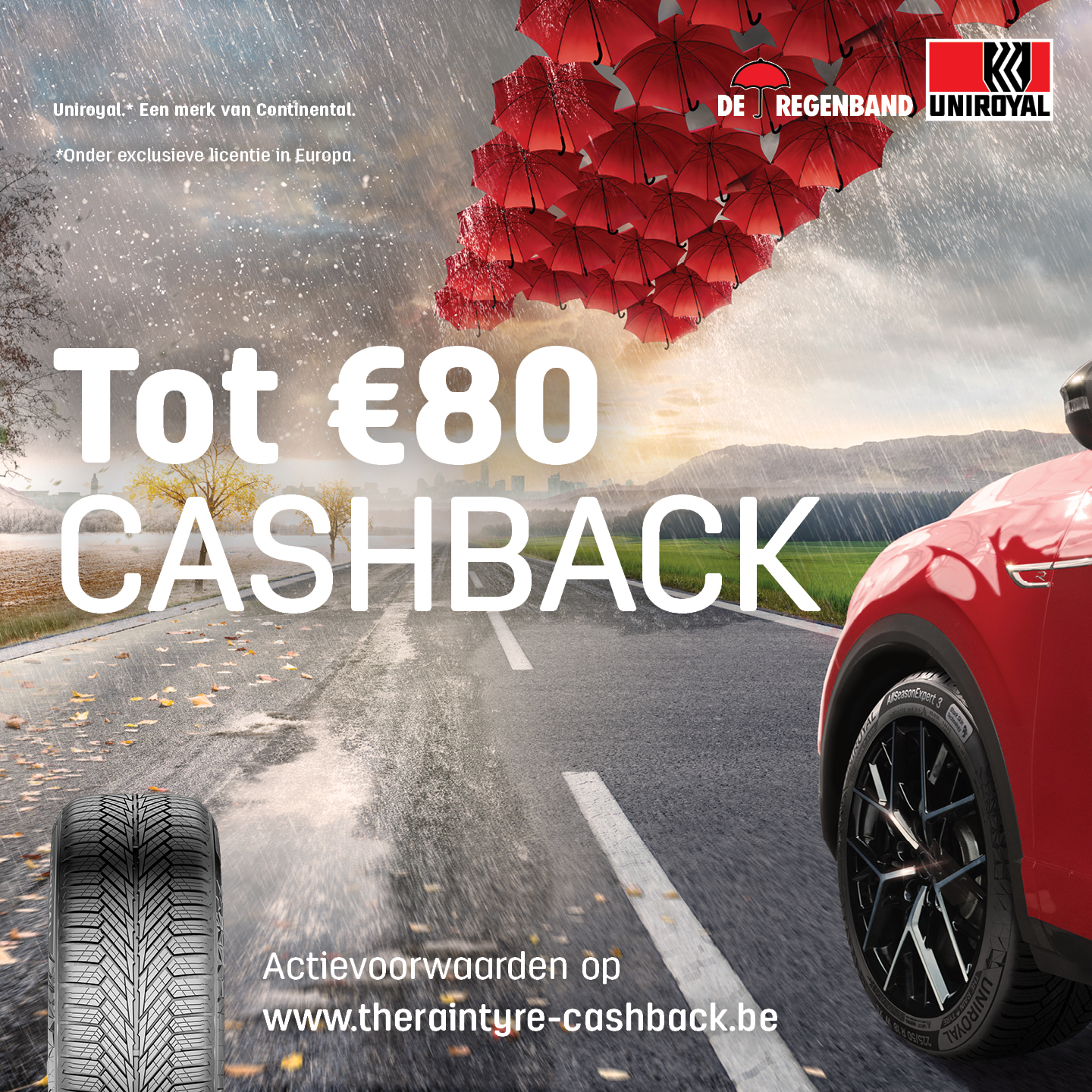 Tot 80€ terugbetaald door Uniroyal